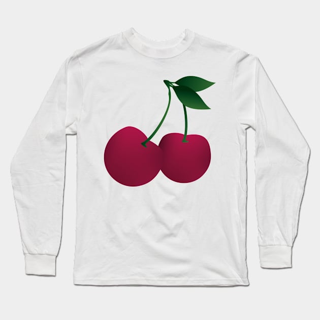 Sweet cherry fruit strawberry gift cherry tree Long Sleeve T-Shirt by MrTeee